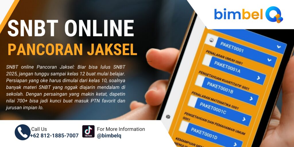 SNBT ONLINE PANCORAN JAKSEL